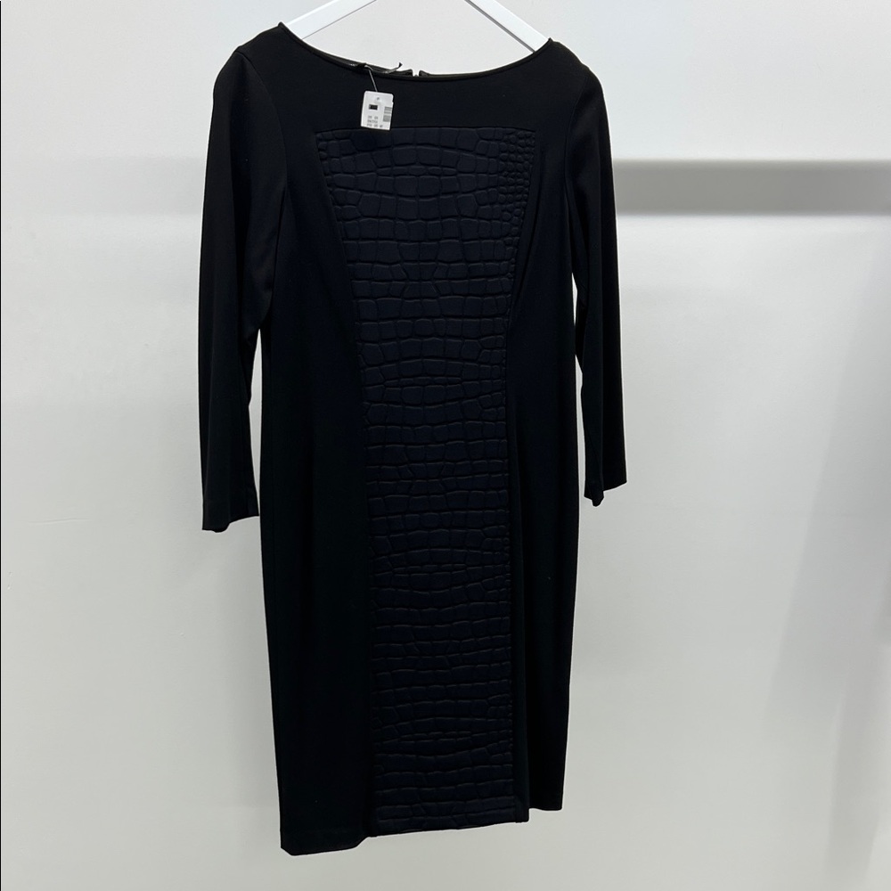 NWT Croc Embossed Black Dress